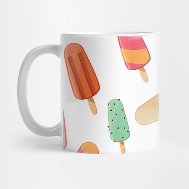 Colorful Ice Cream Pattern Design by GreenCorner